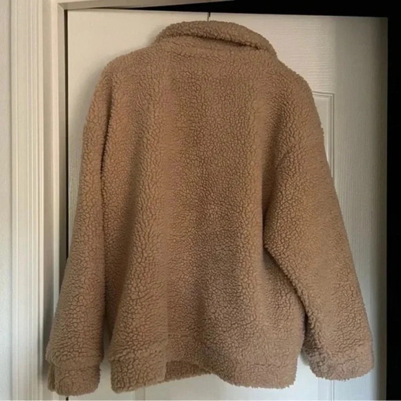 PRINCESS POLLY Brown Oversized Teddy Coat - Picture 6 of 7